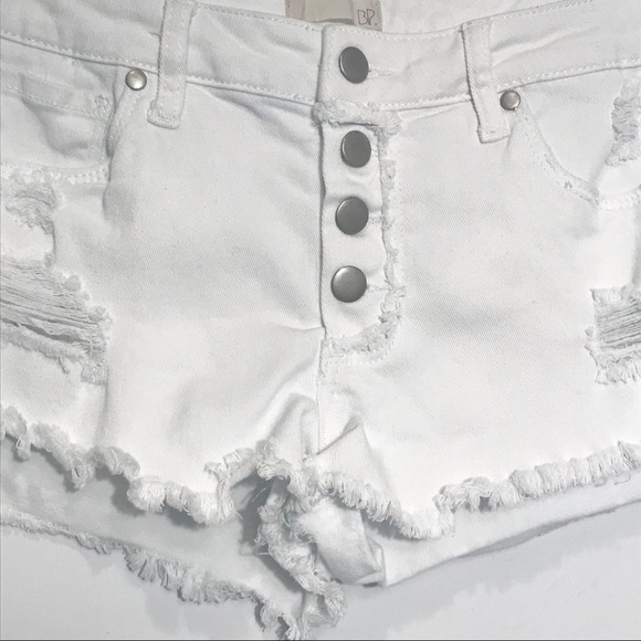 BP. Frayed Hem Denim Shorts - Picture 4 of 7